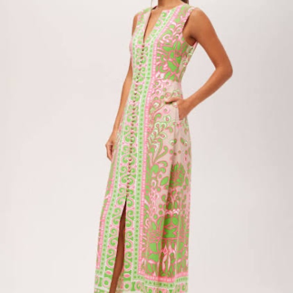 TRINA TURK WOMEN'S NOVAK SLEEVELESS FLORAL PRINT MAXI DRESS - Picture 4 of 7